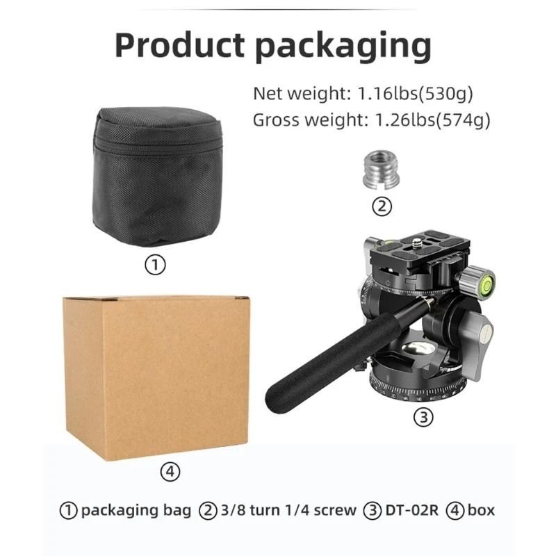 31ba Hydraulikflüssigkeit Video -Dämpfung Kopf Panoramablast Stativstativmonopoden Kamerahalter Stand für mobile SLR DSLR – Detail 6
