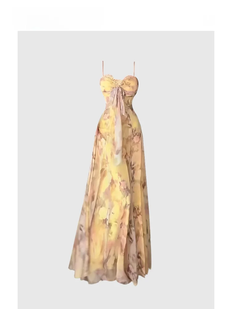 

Romantic Floral Print ter Dr Women's Summer Aosphere Sensation Vaion Long Dr HEZA plus Size Retro Sle Casual ...