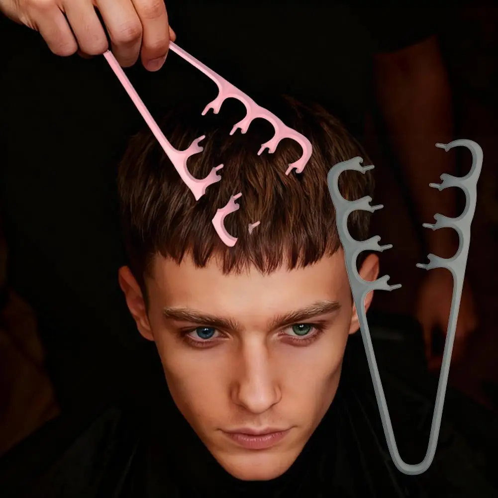 Fluffy Texture Styling Comb Volumizing Wide-Tooth Hair Styling Comb Tools Natural Curling Perm Tool Fluffy Bangs Clips