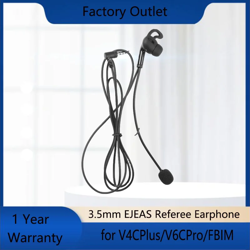 

EJEAS 1/2Pcs 3.5mm HIFI V4CPLUS/V6CPRO/FBIM/V4C Referee Headset In-ear Earphone for Soccer Football Match