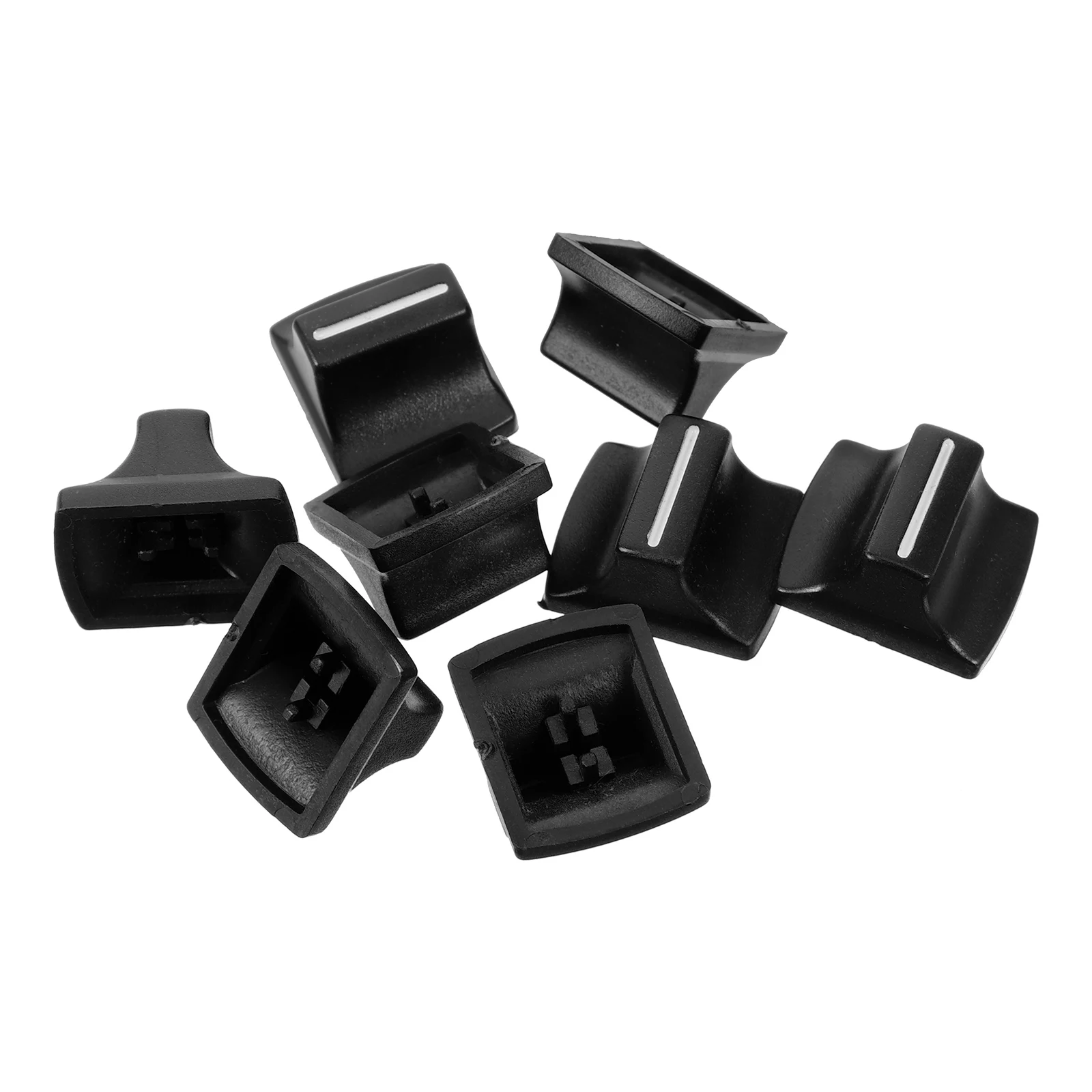 

8pcs Slider Fader Knobs Replacement Black Durable Plastic Compact Console Accessories For Djs Musicians Volume Control
