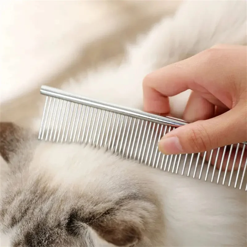 Pet Hair Removal Comb for Cats Stainless Steel Cat Stuff Grooming Comb Animal Brush Cats Tools Hair Brush for Dog Pet Supplies