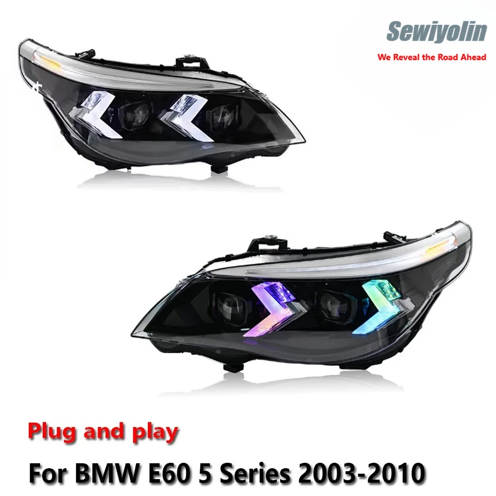 

Car RGB LED Tail Light Parts Lamps BMW E60 5 Series 2003-2010 Auto Fog DRL Brake Turn Signal Lamp Plug And Play