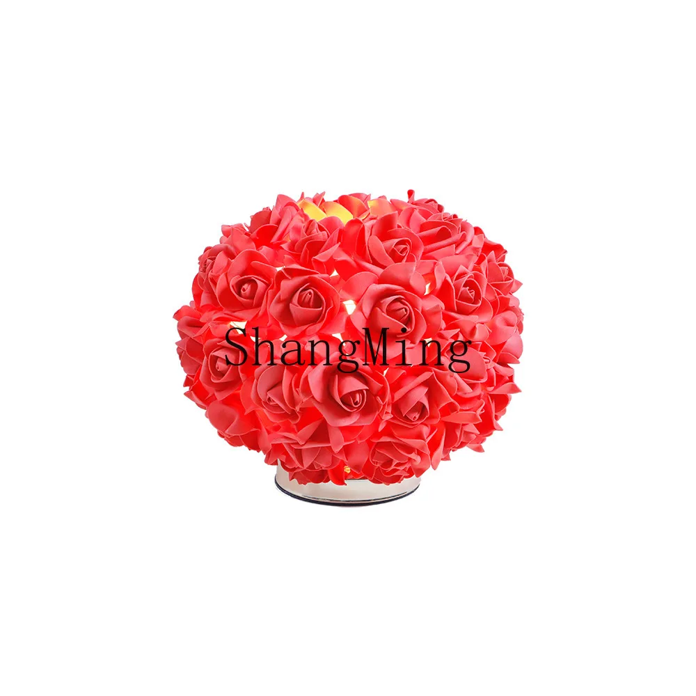 

DSA simple rose table lamp, creative decoration romantic bedside lamp