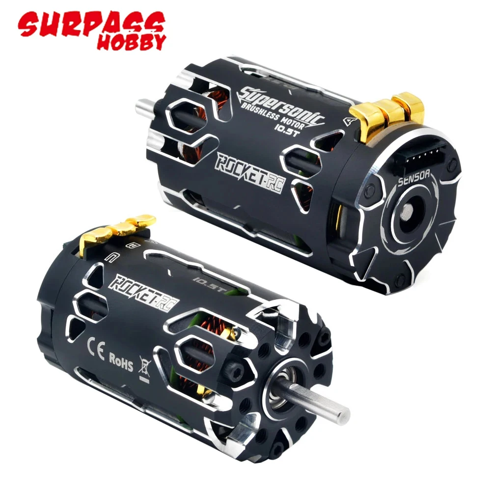 Surpass Hobby ROCKET-RC Supersonic 380 KV2500/KV3300/KV4000/KV5000 2-3S Sensored Brushless Motor For 1/12 1/14 Scale RC Car