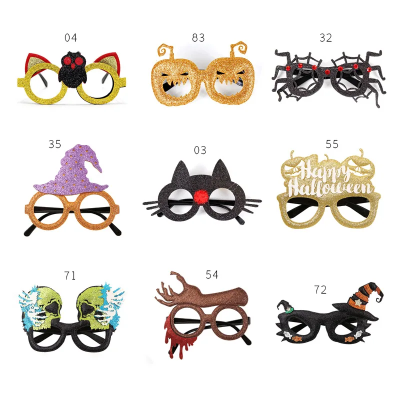 Halloween Party Glasses Headdress Set Kids Party Decoration Spooky Photo Props Adult Ghost Festival Magic Spooky Gift Glasses