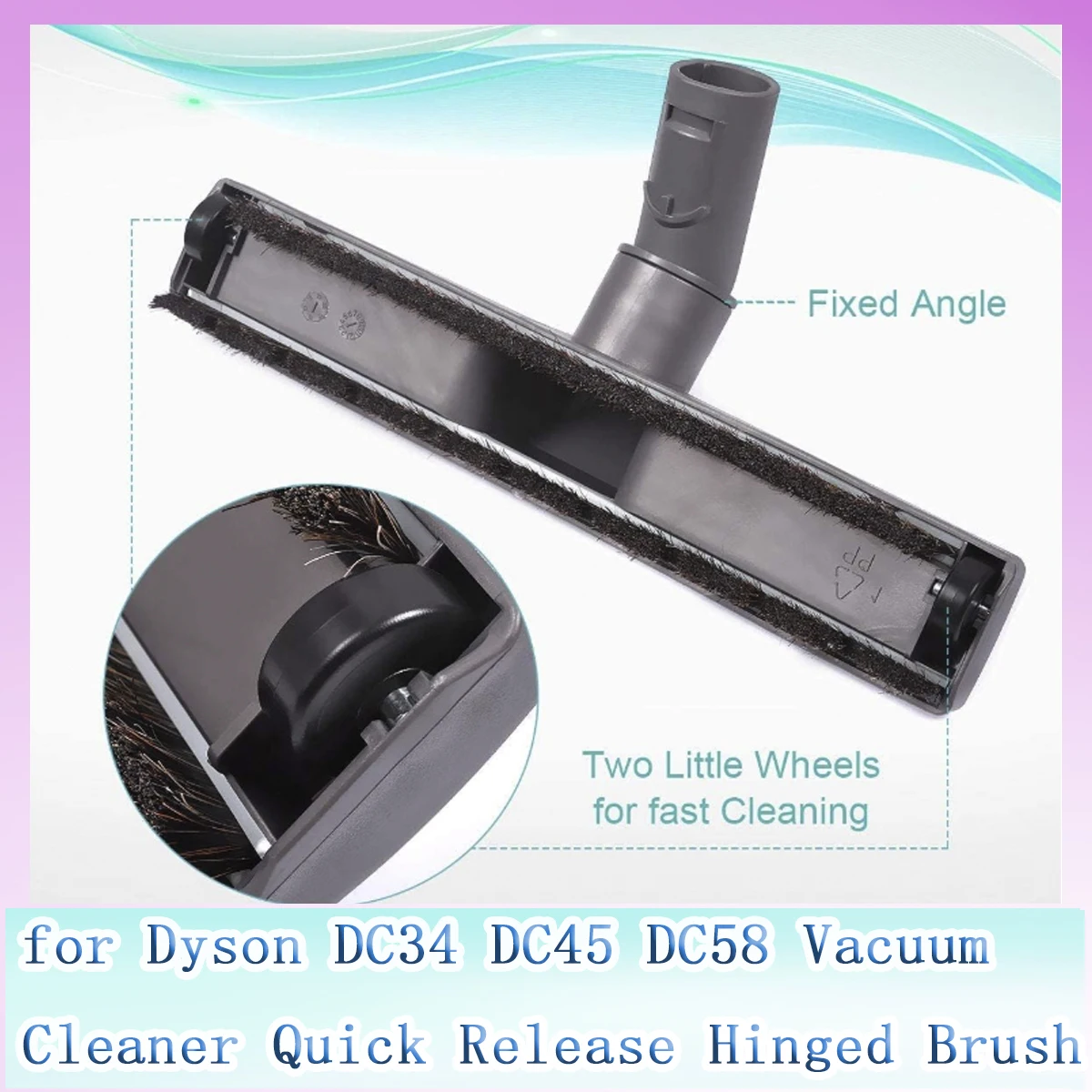 1 Piece for Dyson DC34 DC45 D47 DC52 DC58 DC59 DC35 D37 D39 DC62 DC63 V6 Vacuum Cleaner Quick Release Hinged Brush
