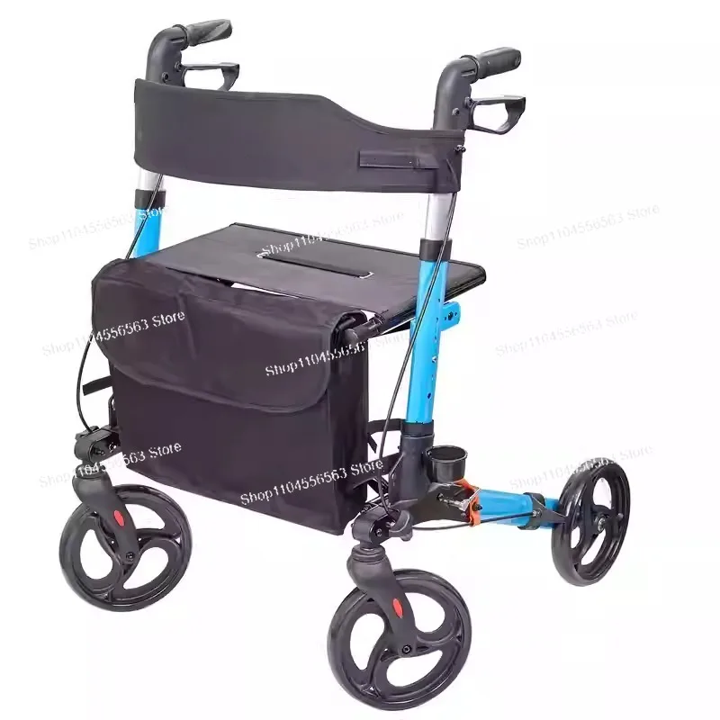 Lightweight Aluminium Foldable Walker, Professional Rollator for Rehabilitation & Daily Mobility Support