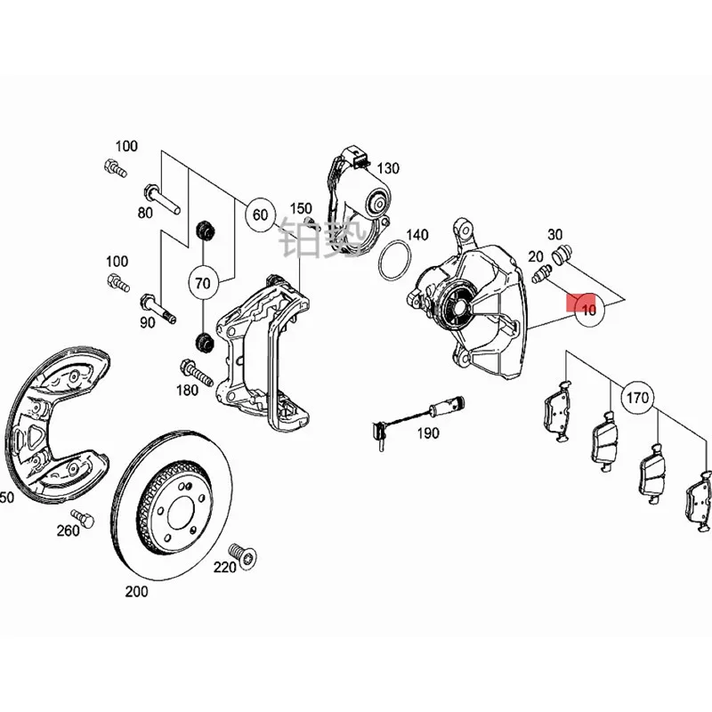 0004232781 0004232881 Car Rear Brake Cylinder Assembly With Motor for Mercedes Benz E 220 E 300 E 250 CL S300 S350 W238 W213