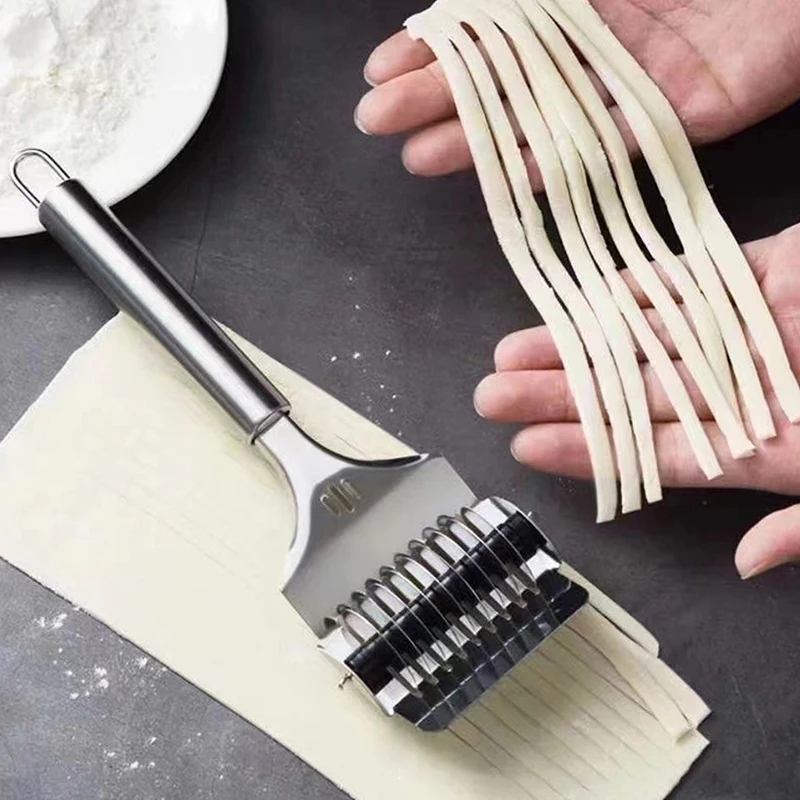 Cortador de Espaguetis Manual de Acero Inoxidable, Máquina para Hacer Pasta, Triturador de Masa para Fideos, Triturador de Jengibre y Ajo, Utensilios de Cocina
