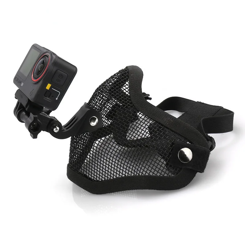 FOR gopro DJI Action Action Camera Tactical Mask Holder, Test Drive First Perspective Shooting Mobile Phone Universal