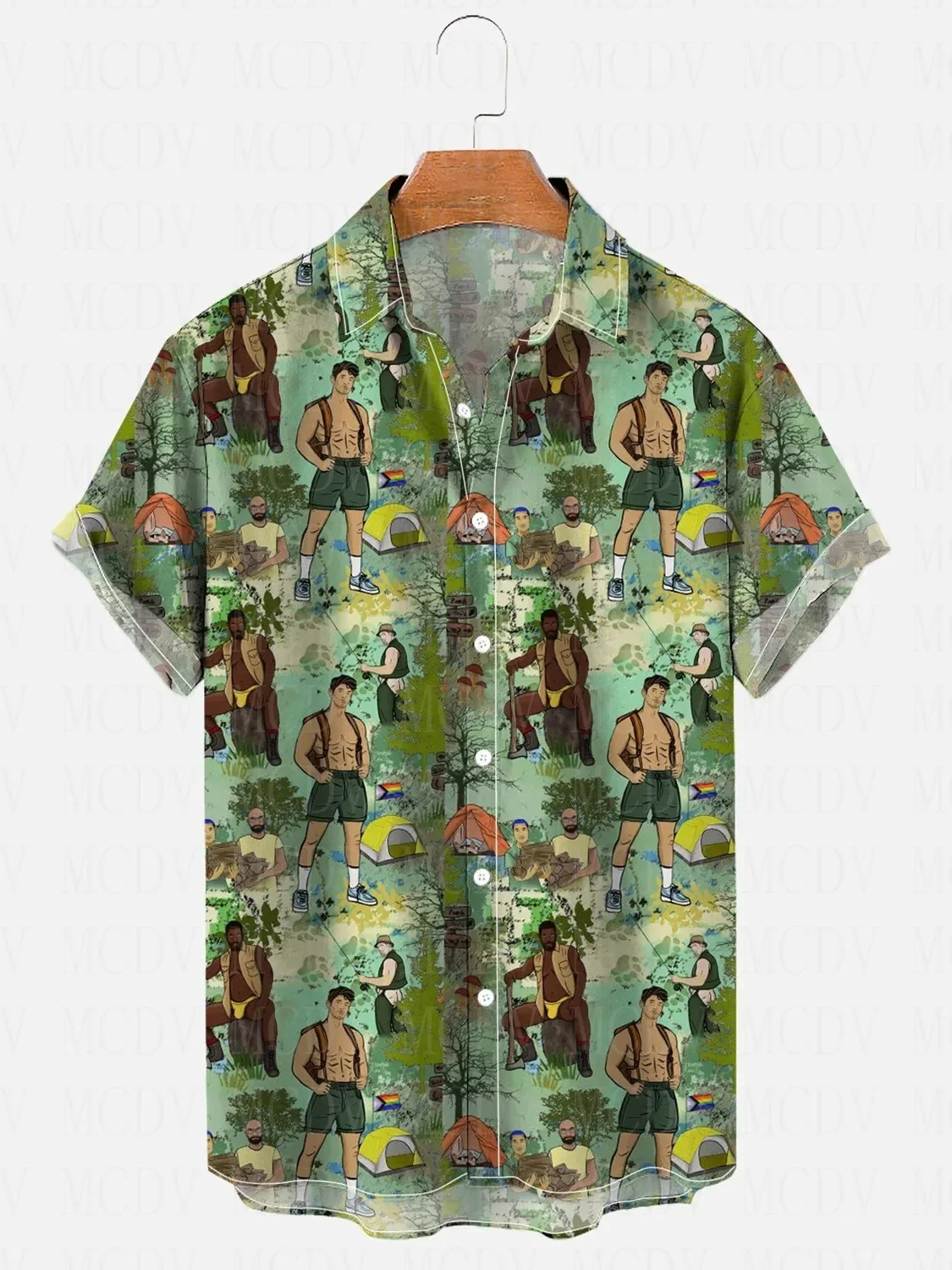 Bear Pride Flag 3D Printed Shirt Hawaiian Shirts Summer Women For Men Tops