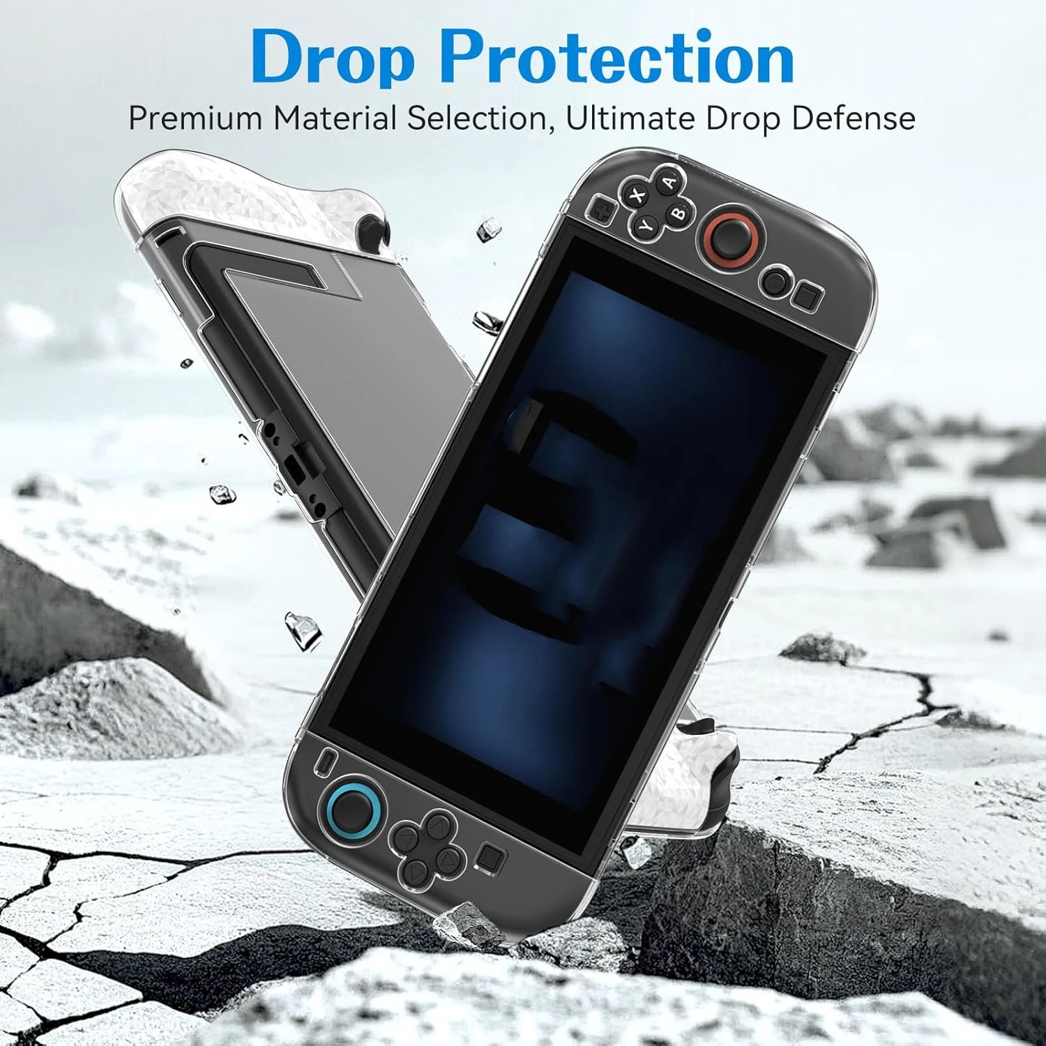 PC+TPU Clear Case Crystal Protective Cover for Nintendo Switch 2 Anti-Scratch Split  Shell Protector For Switch 2 Accessories