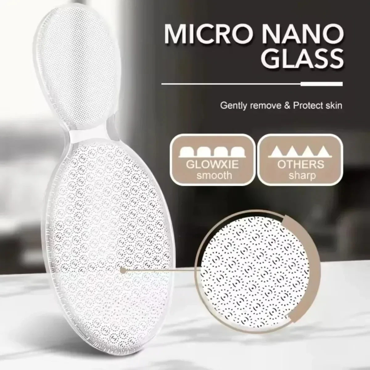Nano Glass แฟ้มเท้า Double-Sided Exfoliating เครื่องบดเท้า Hard Dead Skin แคลลัส Remover เครื่องขัดเท้า Pedicure Feet Care TOOL