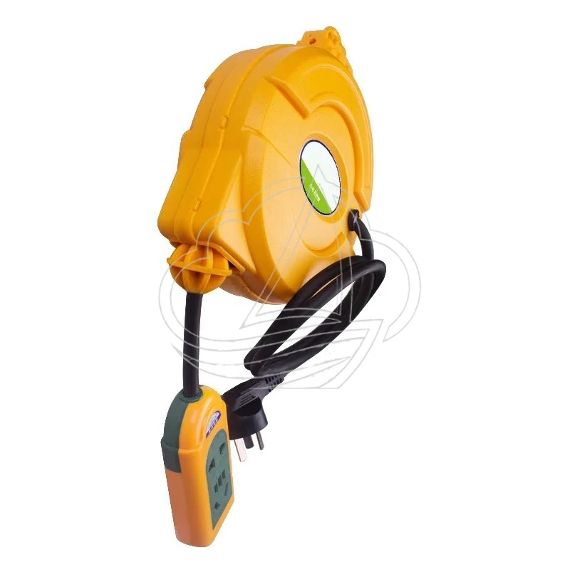 3000W 5M Automatic Retractable Power Cable Reel, Telescopic Electric Wire Drum Power Supply Tool