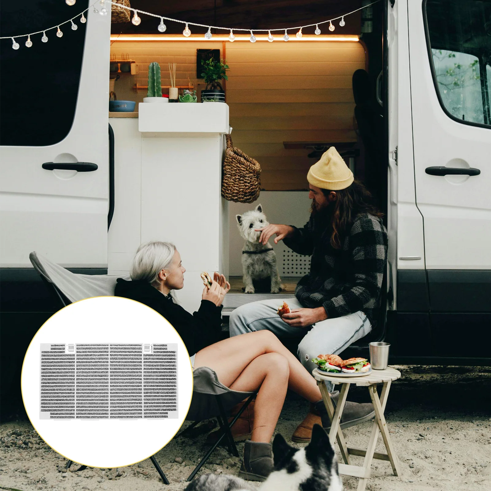 

2pcs Air Conditioning Grille Replacement With Sponge Mat For Rv Ac Cover Vent Ducted Grille Rv Accessories Inside