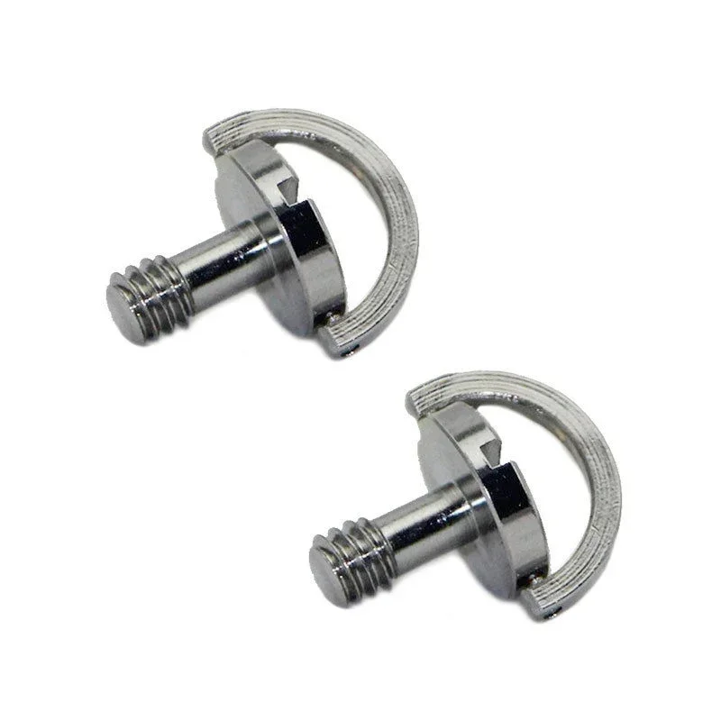 10x Steel 1/4'' D-Ring Screw For Camera Tripod Monopod QuiFor CK Release Plate With Flat-head Screwdriver Slot Hinge 