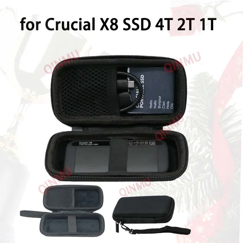 

Travel Bag for Crucial X8 SSD 4T 2T 1T Storage Box Portable Carrying Case(Only Box)