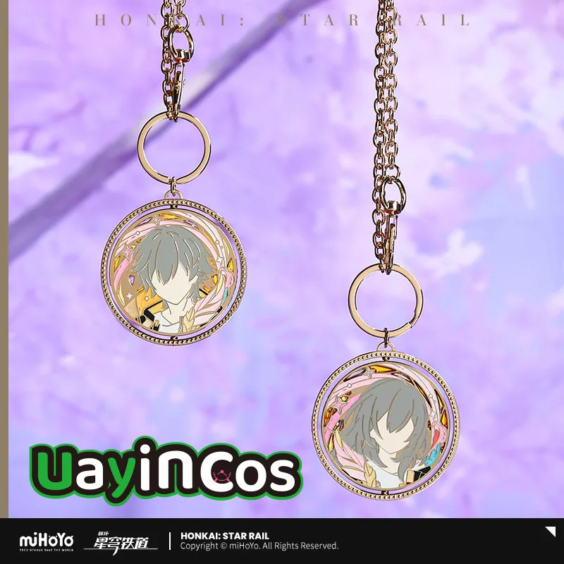

Original Honkai Star Rail Trailblazer Caelus Stelle Rotating Badge Keychain Pendant Anime Figure Doll Game Accessories Toy Kids