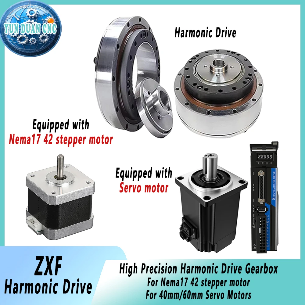 Harmonic Reducer for Nema17 42 Stepper Motor/40mm 60mm Flange Servo Motor Gear Reducer With Motor Bracket For Manipulator Joint