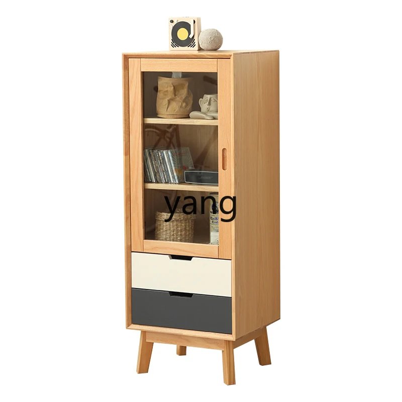 

Yhm wine cabinet simple dining side cabinet fully equipped living room solid wood wine double door household