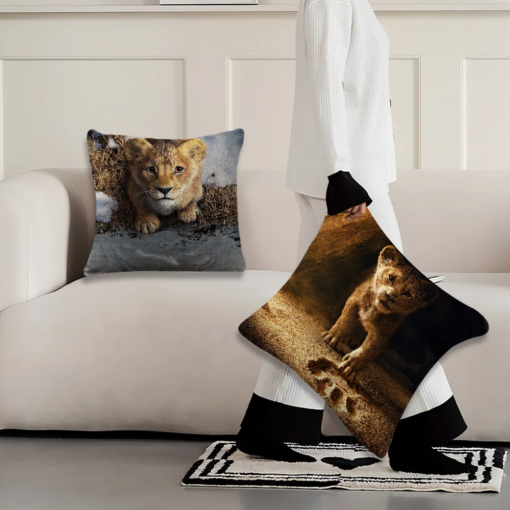 Film Mufasa The Lion King Pillow Cover Printing Decoration Room Home Sofa living Office Coffee Shop Car Nordic Simplicity Cover