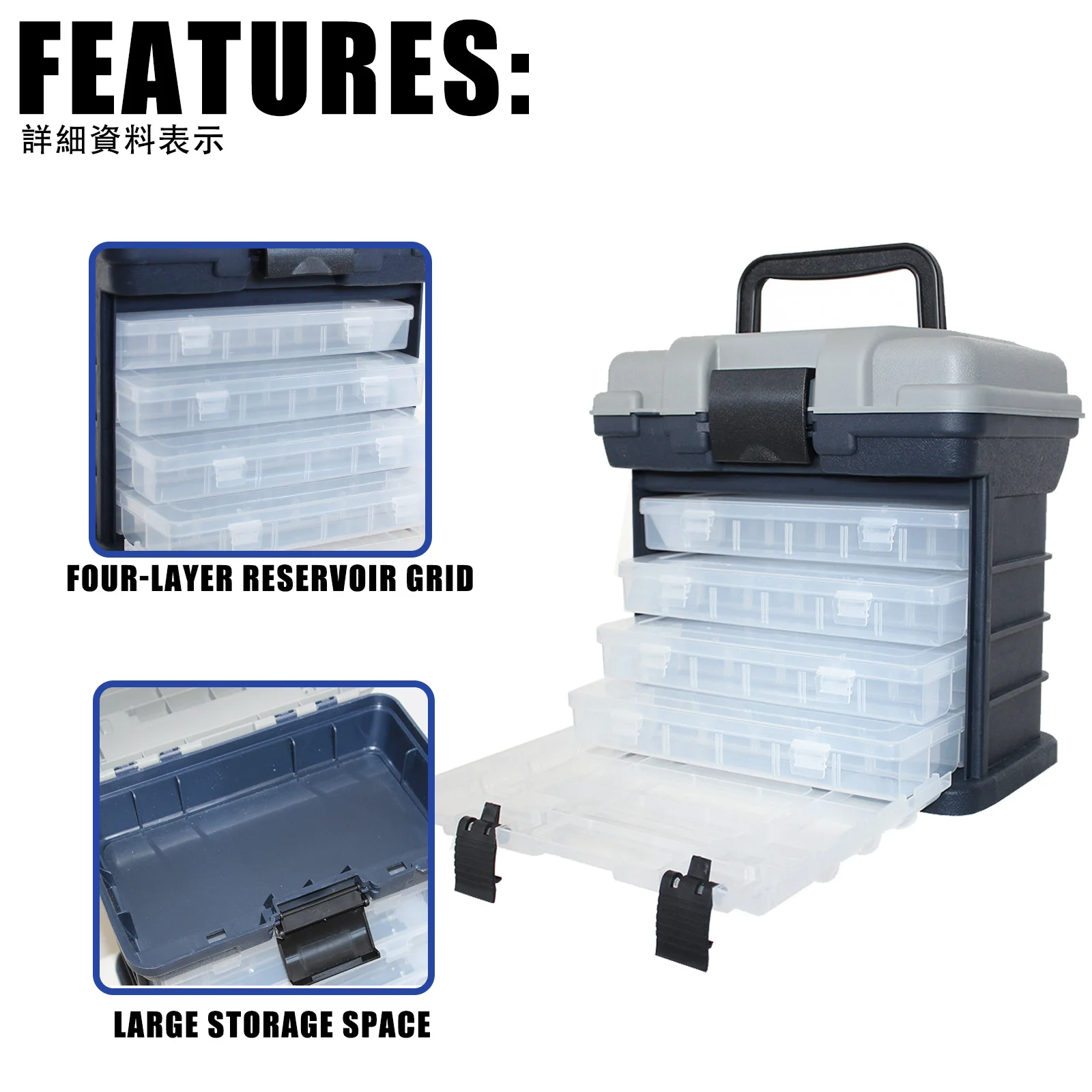 New Multifunction Big Fishing Box Lure Multi-storey Compartments Plastic Accessories Tackle Container Case Adjustable Organizer