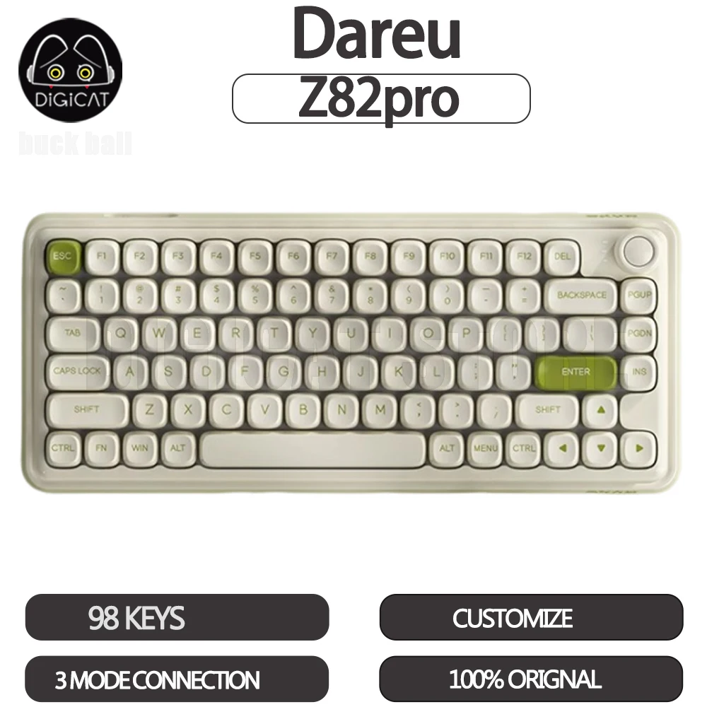 

Dareu Z82Pro Mechanical Gamer Keyboard 3Mode USB/2.4G/Bluetooth Wireless Keyboard Keycaps PBT Customized Z82 Pro Keyboards Gifts