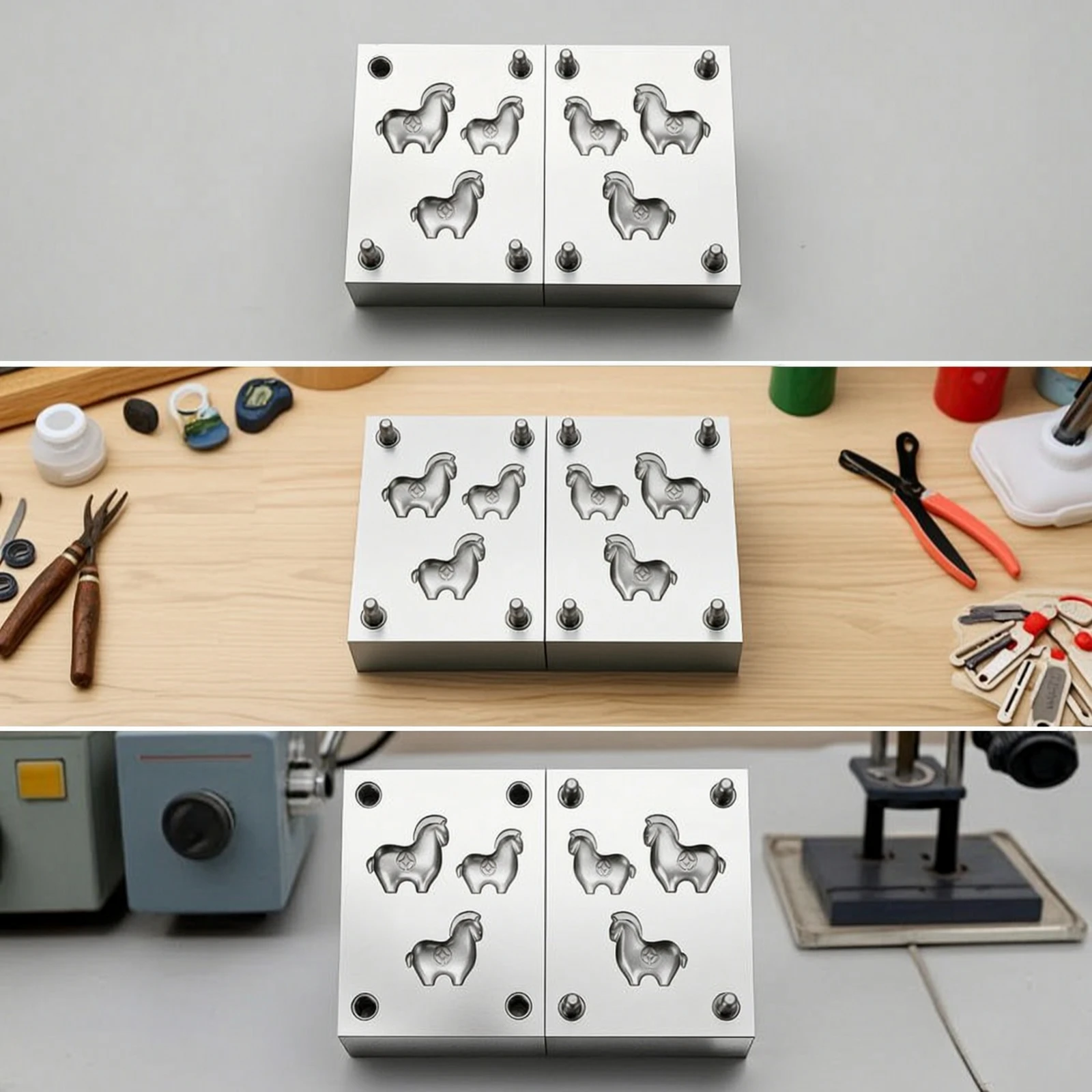 Metal Forming Die Precision Horse Mold Steel Die Mold Long-Lasting Craft Dies Reusable for Jewelers, Jewelry Making