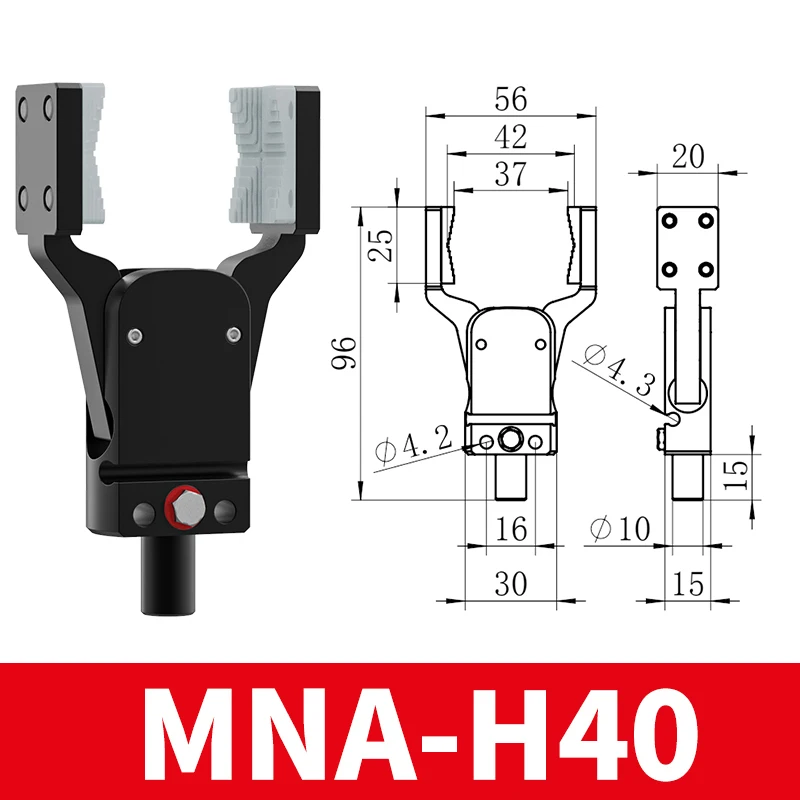 MINIA con Sensor en forma de arco y cilindro de aire de agarre abierto ancho, Mini pinza de Robot neumática robótica