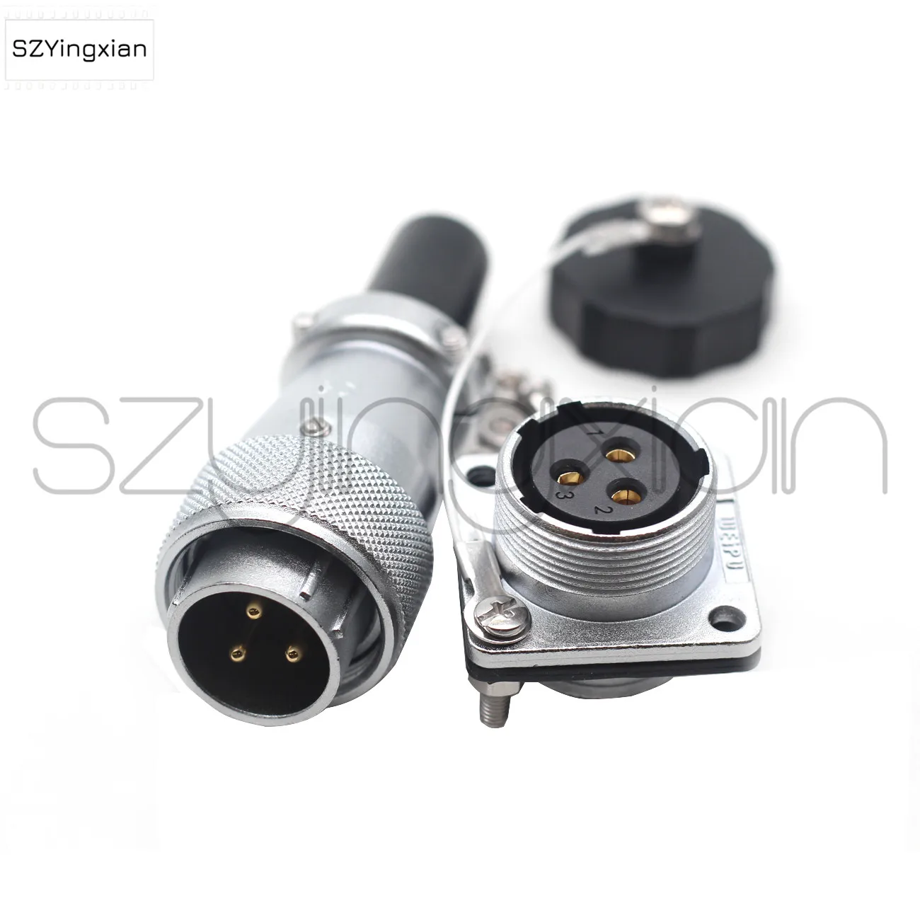 WEIPU WS20 Series 2 3 4 5 7 9 12Pin Male Plug Female Socket M20 Square Panel Mounting Connector Can be Used in Aerospace