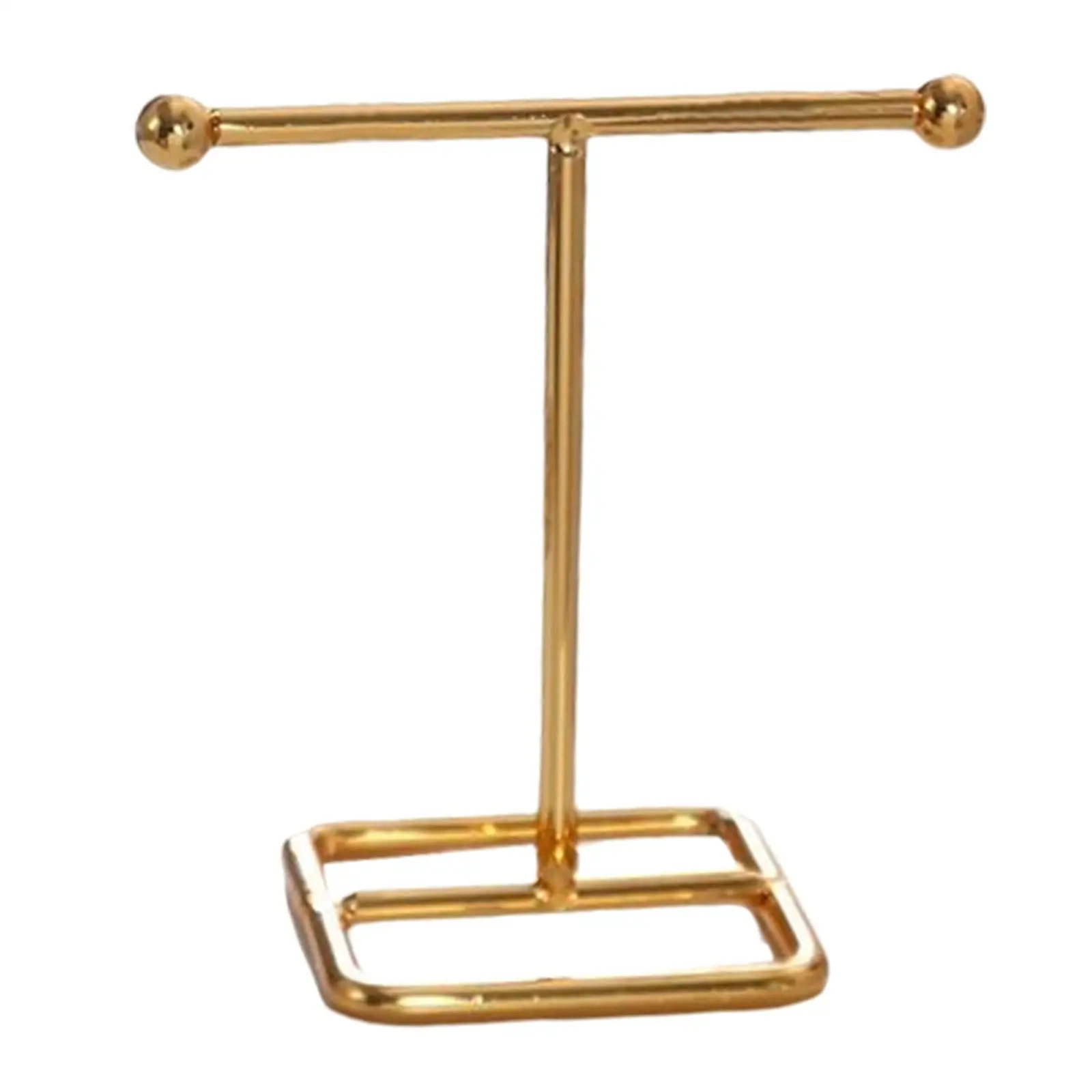 Hanging Jewelry Shelf T-Bar Exquisite Vintage Gifts Storage Organizer Display Rack for Bracelet Ear Stud Ear Clips Necklace Home
