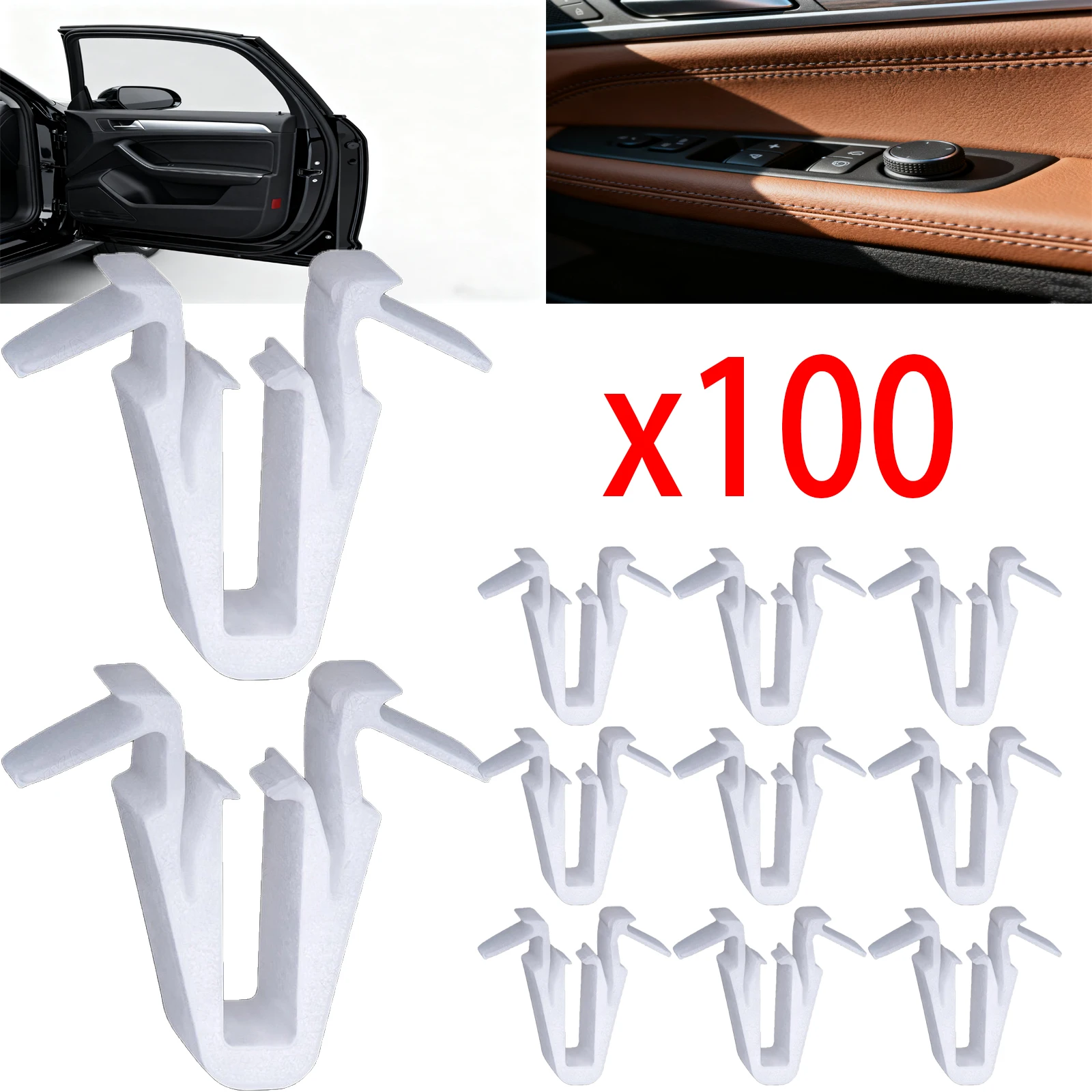 Clip de retención de moldura para puerta de coche, 10-100X, para Toyota Lexus Tundra Tacoma Sequoia RAV4 Land Cruiser Highlander C-HR Yaris