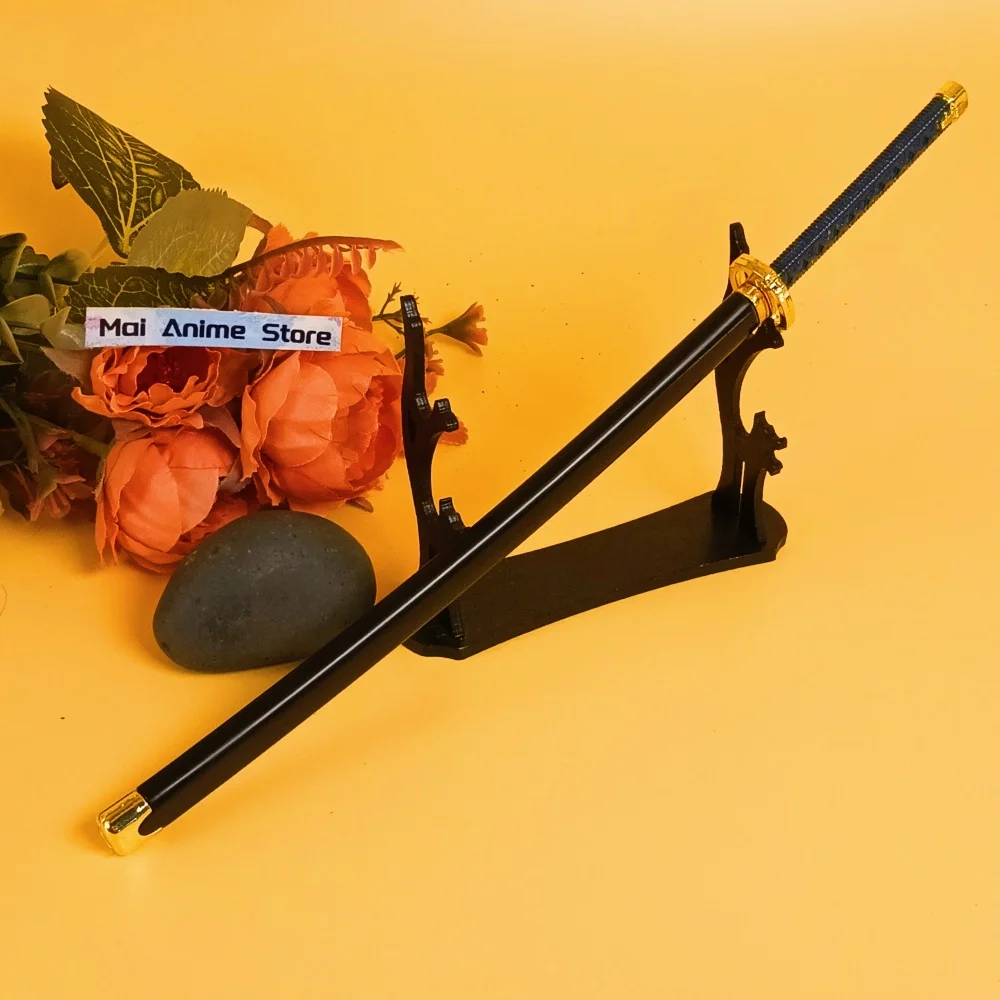 8.6인치 애니메이션 엘든 카타나 문 블레이드 닌자 나이프 오리지널 사무라이 검 금속 검 스틸 실제 크기 일본 카타나 장난감 선물