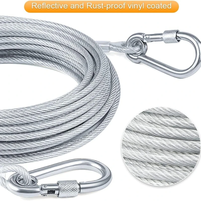 Adjustable 3M 5M 10M 15M 20M Stainless Steel Sling Wire Rope Light Hanging Kit for Picture Frame Lamp Artwork Fixture Home Decor