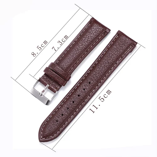 Imagen 2 del producto Pulsera con patrón de lichi para Seiko, correa de reloj de cuero PU para Rolex 16mm 20mm 22mm 18mm, accesorios universales de pulsera impermeables