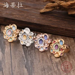 New Color Oil Geometric Drawing Board Elastic Ring, Personalized And High-End, Women's Versatile Alloy Ring