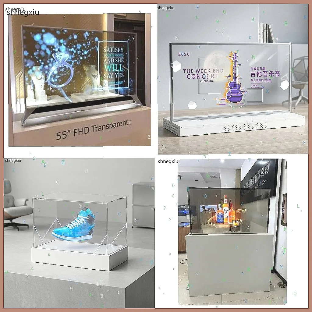 55-Inch Transparent OLED TV, Touch Screen Monitor for Interactive Digital Signage Display (Character Count: 78)