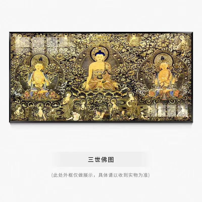 Thangka Embroidery Tibetan Buddhism silk Embroidery brocade Nepal Yamantaka Happy Buddha Thangka Worship Hall Town house
