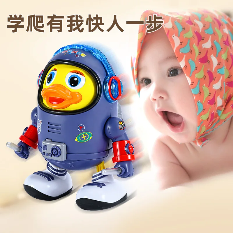 Robot Dancing Space Panda Duckling Dynamic Musical Electric Toys Walking Left and Right Swing Children\'s Family Interactive Toys