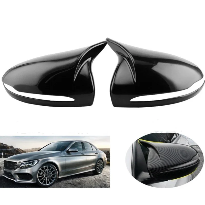 

Fit For Mercedes-Benz E GLC S C Class W205 W213 X253 W222 W238 Rearview Side Mirror Cover Wing Cap Exterior Door Rear View Trim