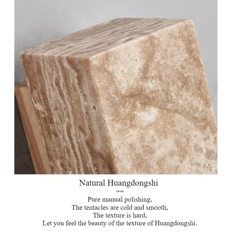 SANDYHA الأصفر الحجر الطبيعي الجدار مصباح النمط الياباني غرفة نوم السرير ضوء غرفة المعيشة الديكور داخلي دراسة تركيبة إضاءة #6