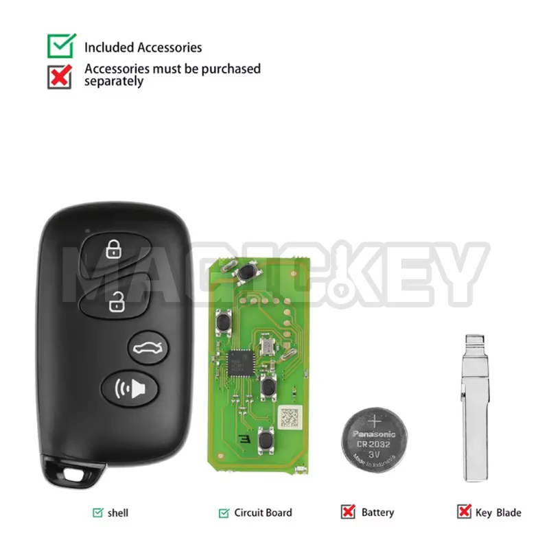 1 Uds Xhorse VVDI Toyota estilo versión Global XM38 mando a distancia Universal para coche llavero en blanco XSTO03EN para llave de coche llave inteligente