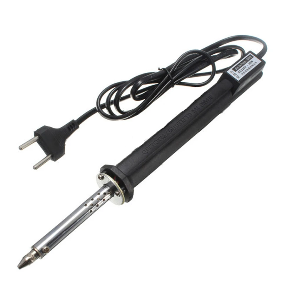 AC 220V 30W Handheld Electric Tin Suction Sucker Pen US EU Plug Desoldering Pump Soldering Tool With PCB Board 2 Nozzles