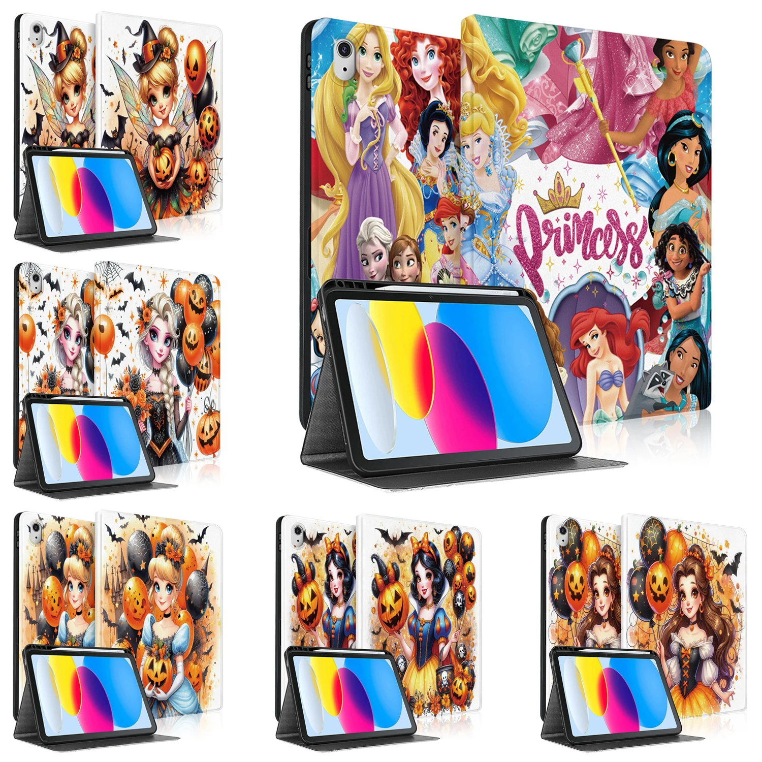 

Cartoon balloon Girl gifts Case for iPad A16 2025 11th Gen 11in /2022 10th 10.9in Auto Wake/Sleep Tablet Princess Tri Fold Cover