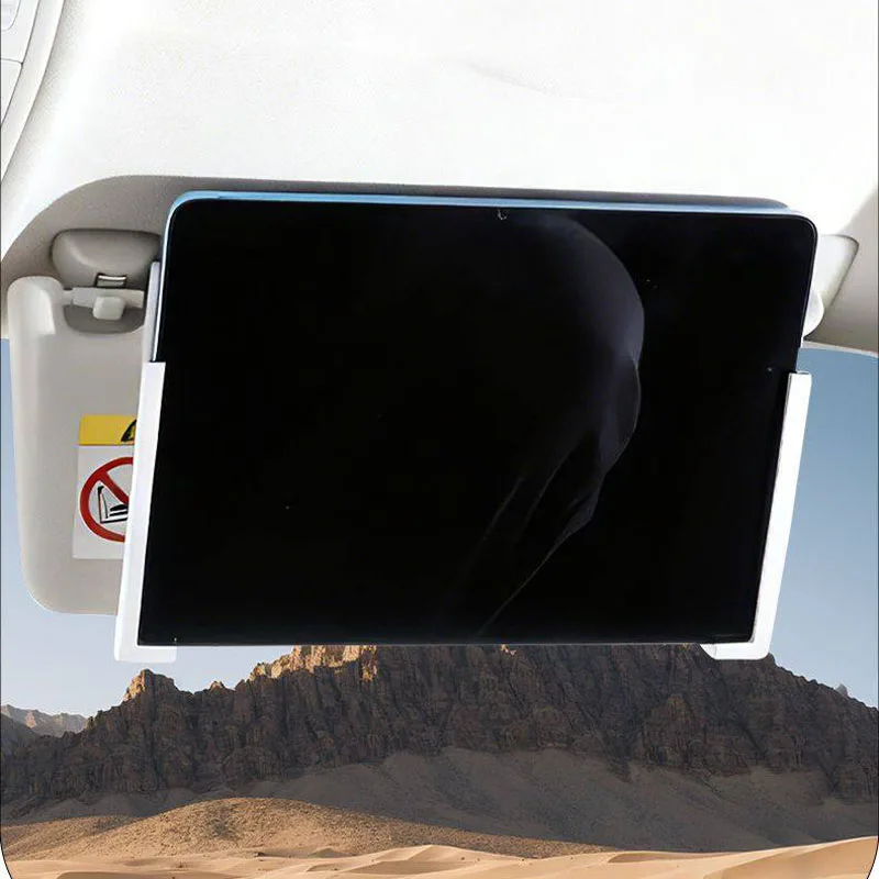 Car Sun Visor Holder for iPad Universal Phone Mount Adjustable Stand for iPad iPhone Passenger Seat Entertainment Bracket