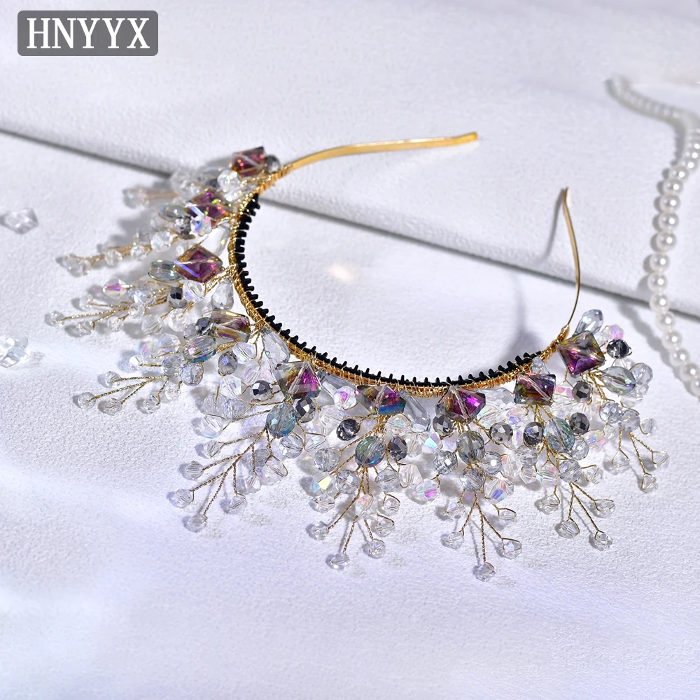 

HNYYX Luxury Wedding Crown Rhinestone Bridal Headpiece Bride Hair Accessories Party Princess Tiara Crown Women Hair Jewelry A314