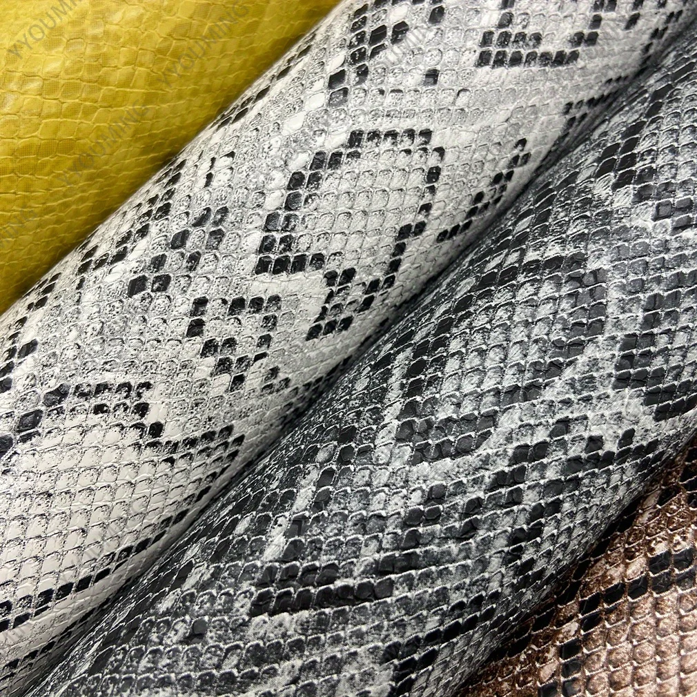 

Soft Textured Snakeskin Vinyl Faux Leather, Python Snake Upholstery Vinyl Upholstery DIY Craft Pleather Sheets 32x135cm Roll