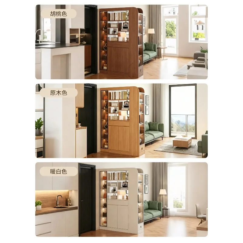 B6  living room sofa partition cabinet new medieval entrance cabinet solid wood integrated household home screen