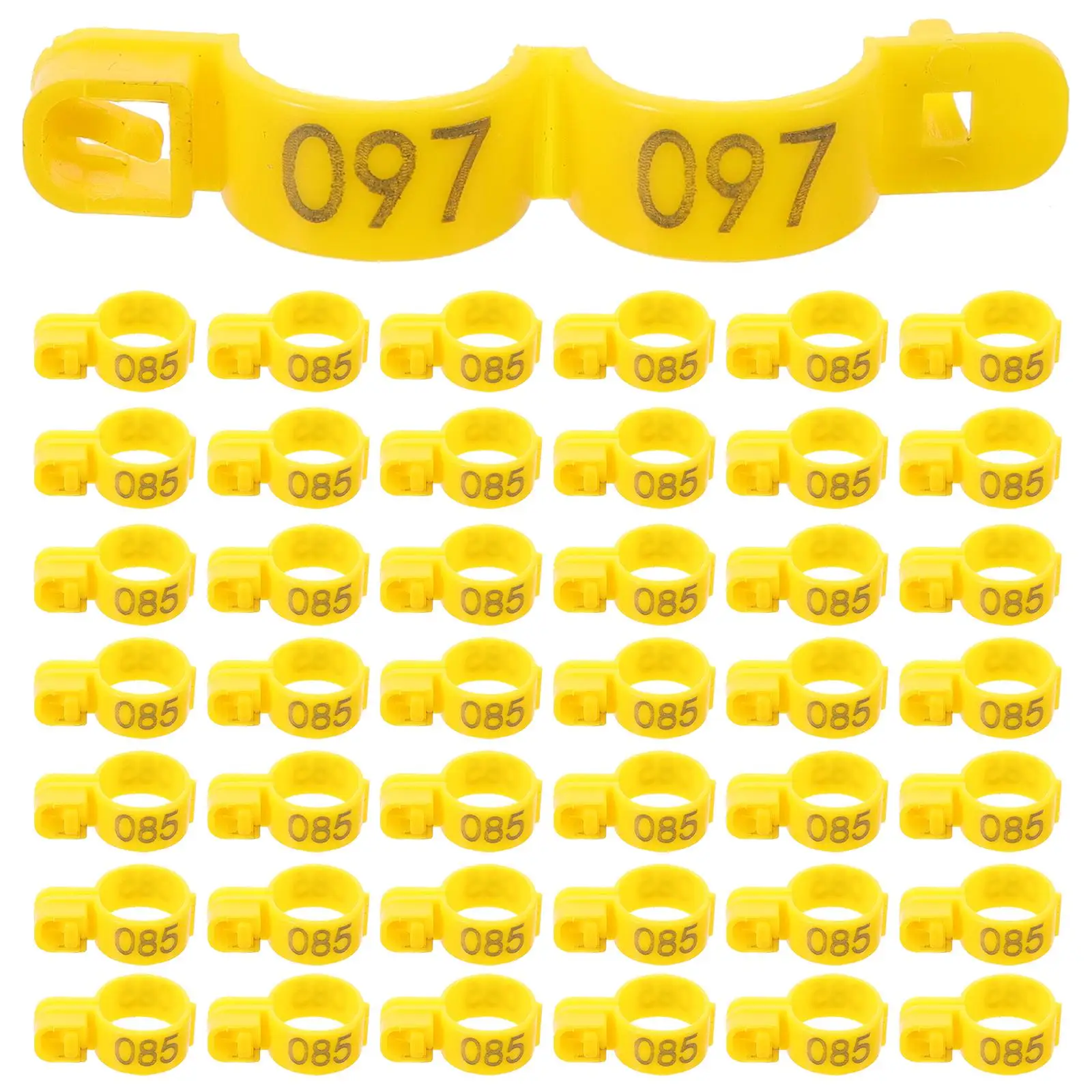 

100 Pcs Disposable Chicken Leg Ring Thighs Dove Rings Poultry Bird Feet Plastic Accessories Rooster